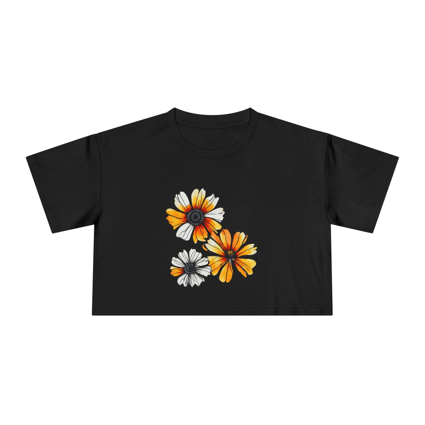 Floral Women's Crop Tee - Summer Vibes T-Shirt