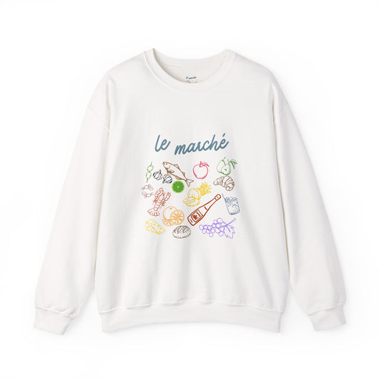 Le Marché Crewneck Sweatshirt - Cozy & Stylish for Market Lovers
