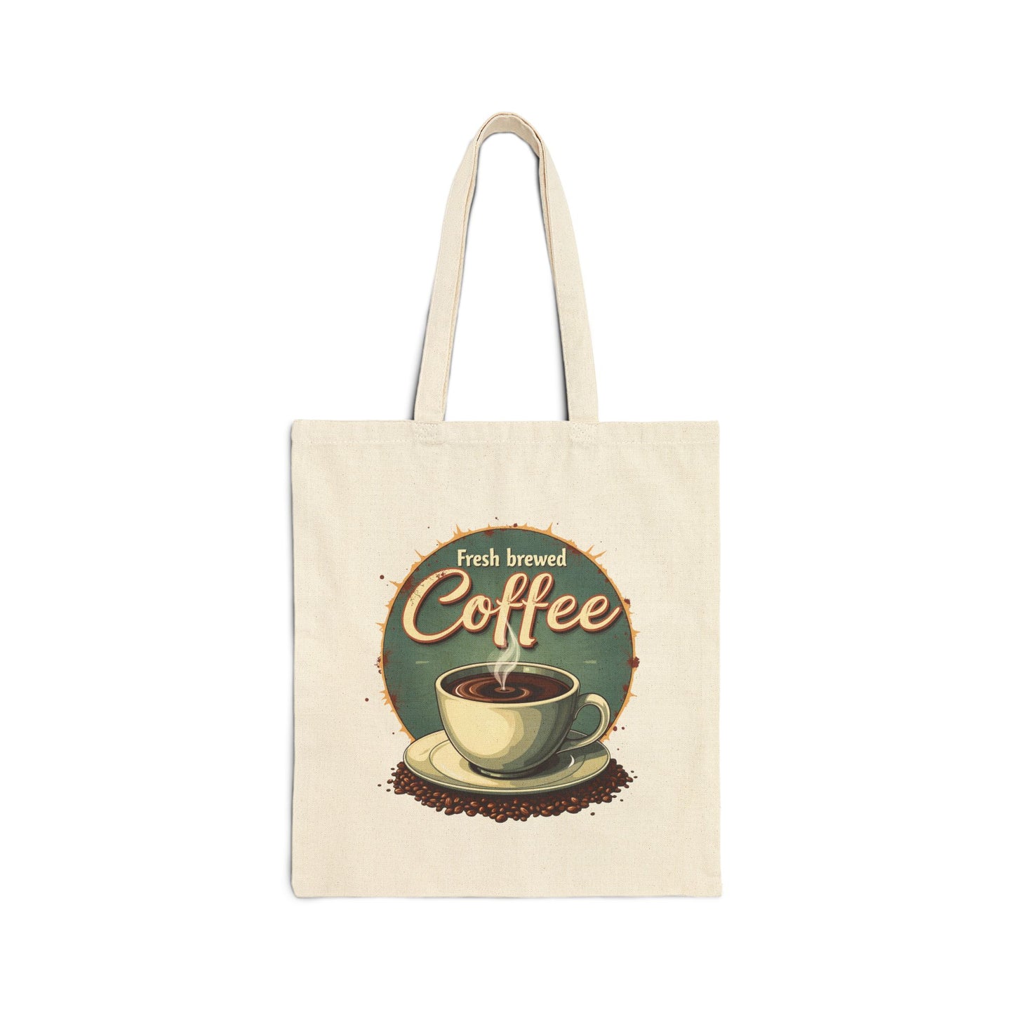 Fresh Brewed Coffee Tote Bag, Eco-Friendly Shopping Bag, Coffee Lover Gift, Reusable Grocery Bag, Cute Canvas Bag