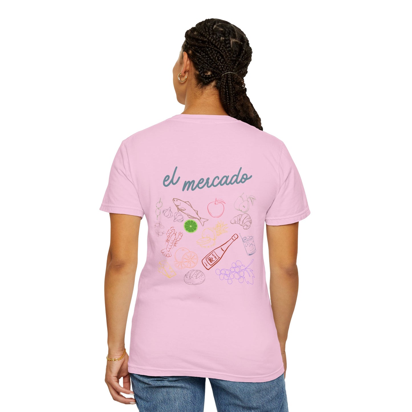 Whimsical Foodie T-Shirt - 'El Mercado' Graphic Design