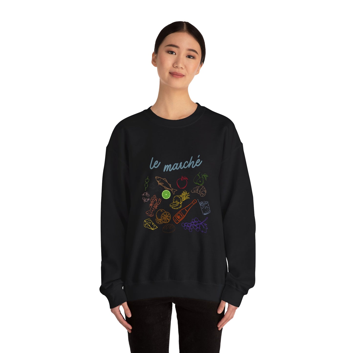 Le Marché Crewneck Sweatshirt - Cozy & Stylish for Market Lovers