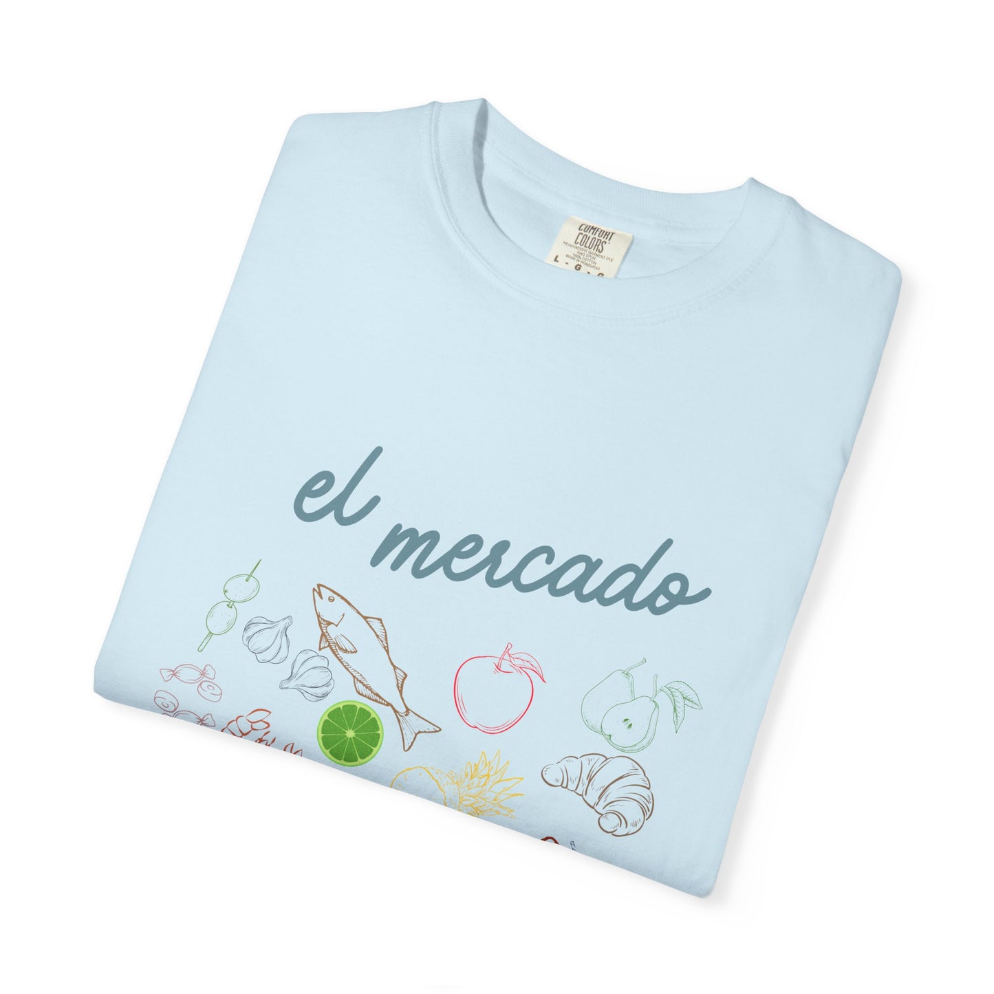 Whimsical Foodie T-Shirt - 'El Mercado' Graphic Design