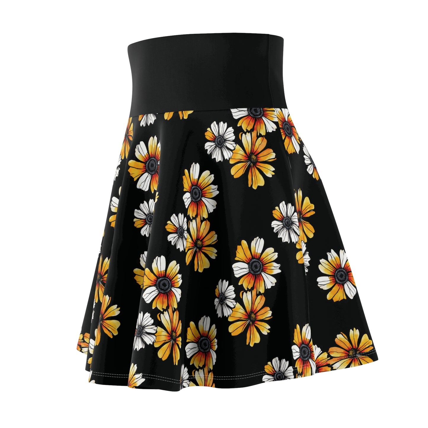 Floral Women's Skater Skirt - Summer Vibe, Casual Wear, Perfect for Festivals