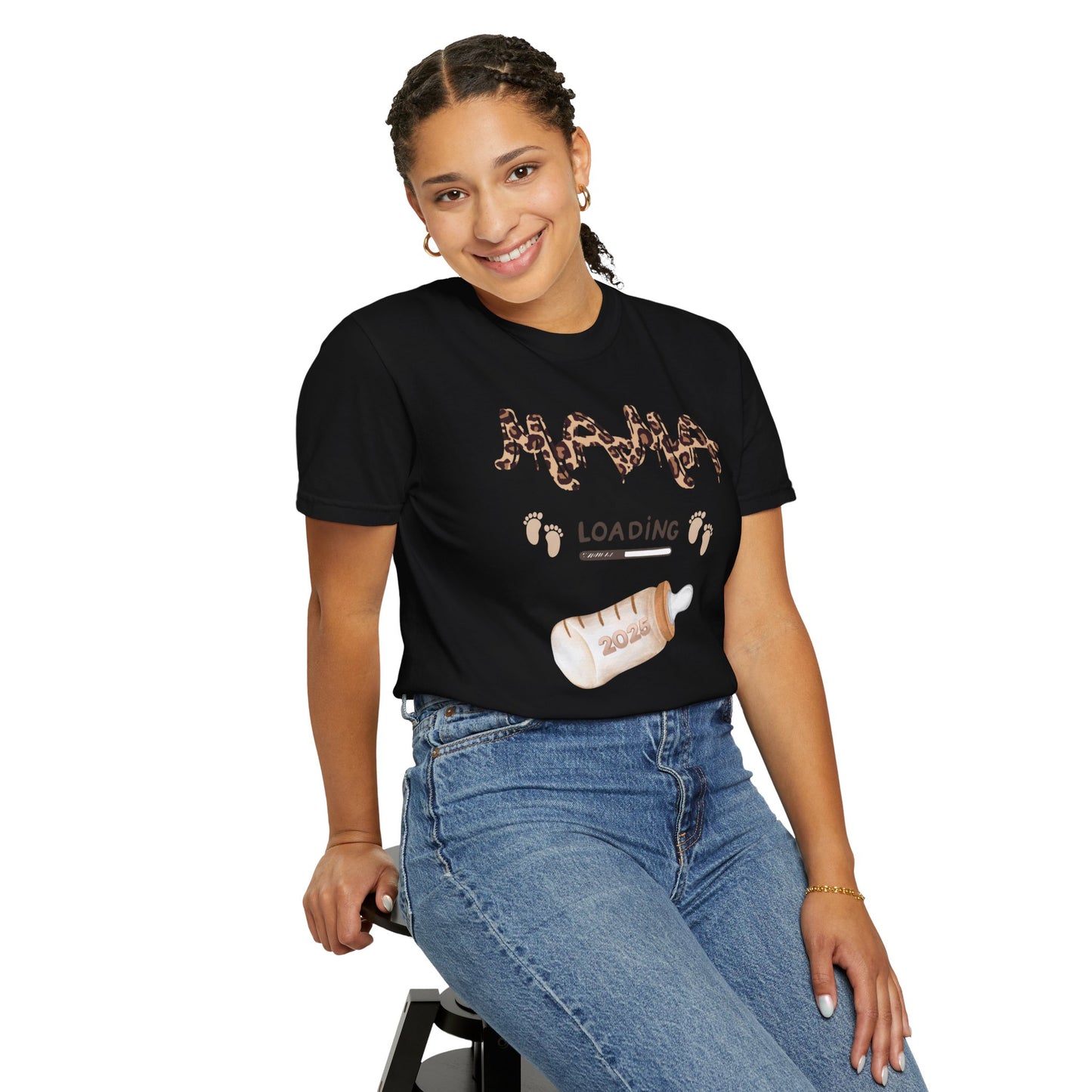 Mama Loading Garment-Dyed T-shirt | Expecting Mother Gift