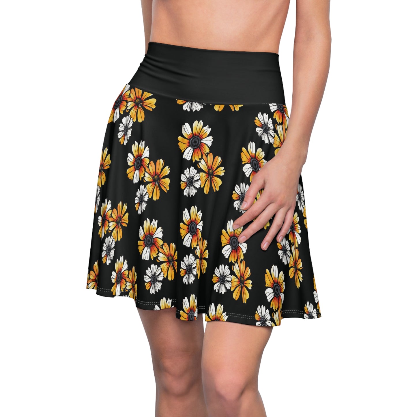 Floral Women's Skater Skirt - Summer Vibe, Casual Wear, Perfect for Festivals