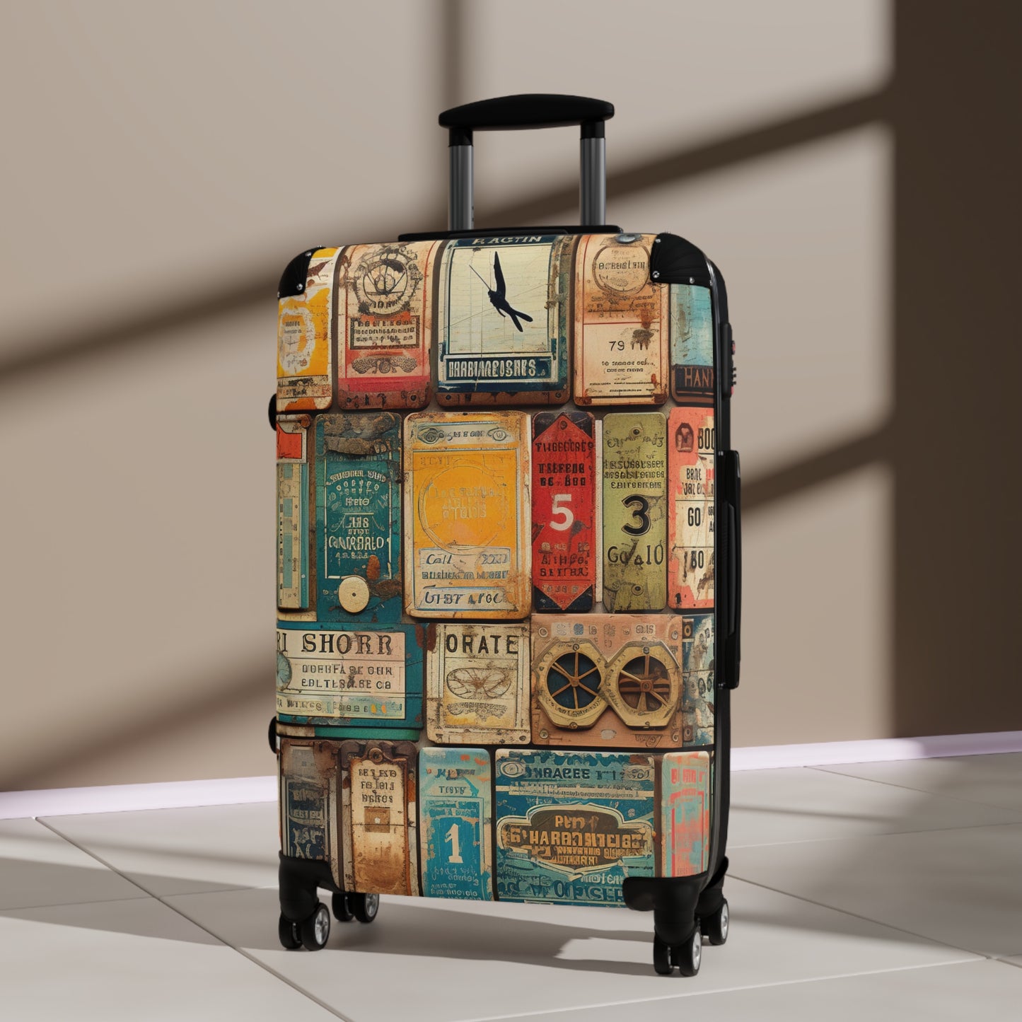 Vintage Travel Suitcase - Perfect for Adventure Lovers, Gift for Travelers, Bohemian Luggage, Unique Design, Retro Style