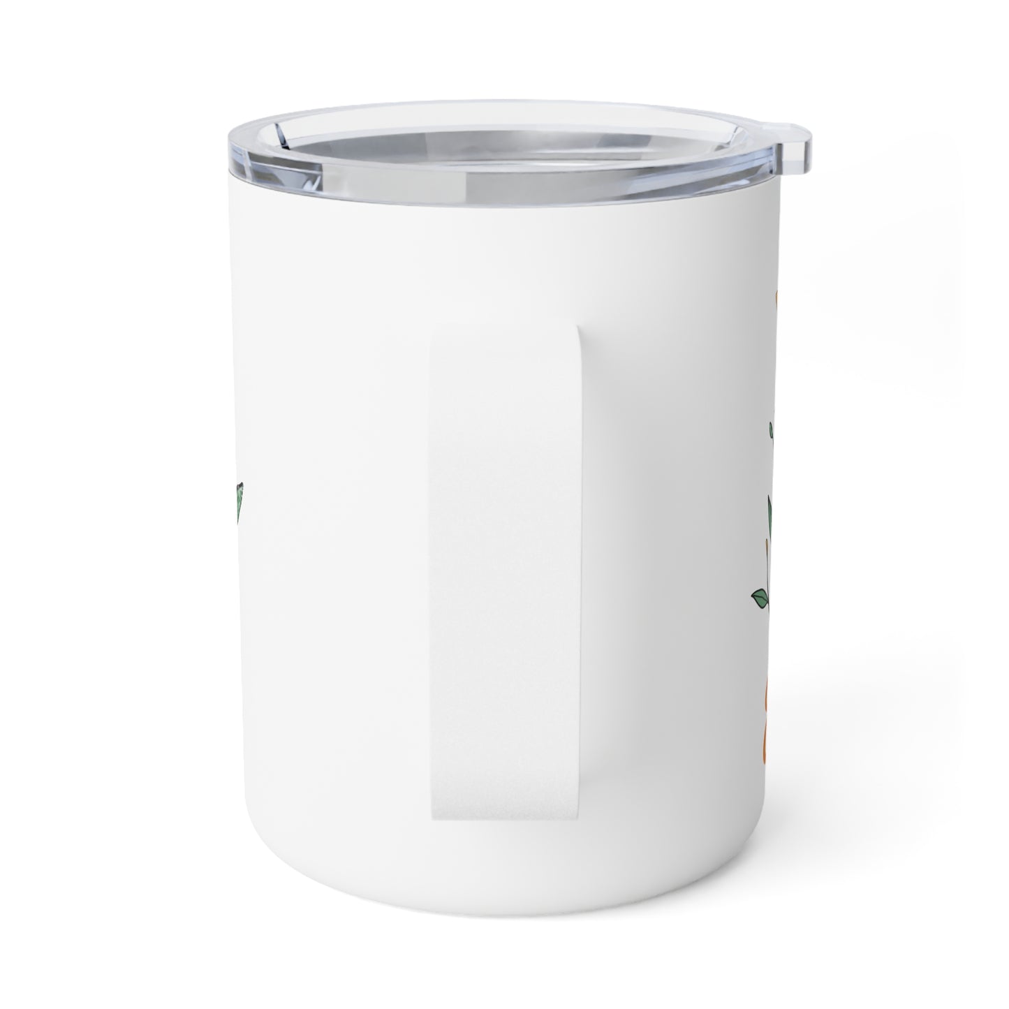 Floral Insulated Coffee Mug - "Enjoy the Little Things" - 10oz Travel Cup for Nature Lovers