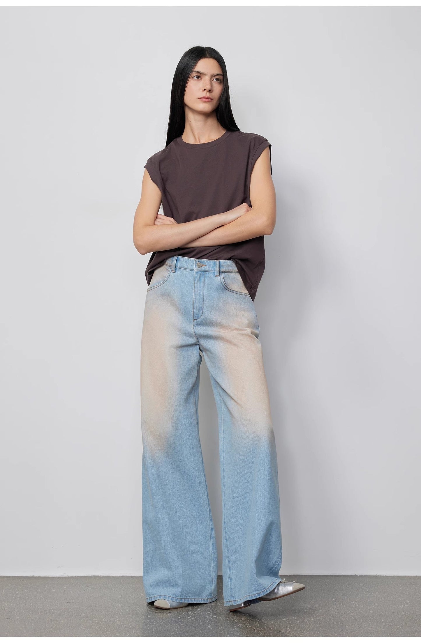 "Wantful Fantasy" Washed Wide-Leg Jeans. Low Waist, Bootcut & Luxe Feel