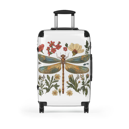 Botanical Dragonfly Suitcase - Stylish Travel Luggage for Nature Lovers