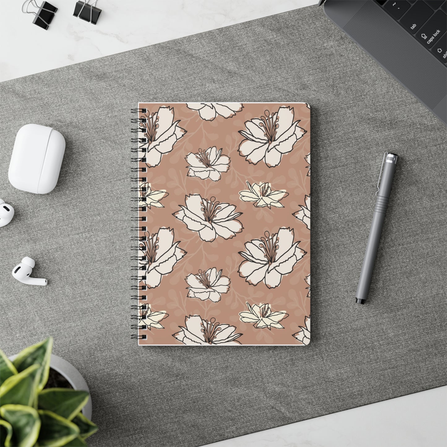 Floral Wirobound A5 Notebook - Softcover Journal for Creative Minds