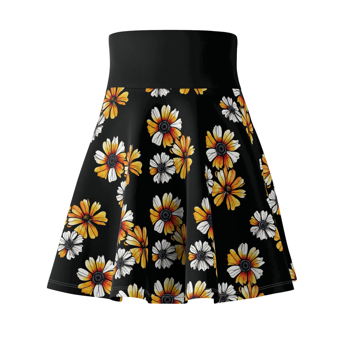 Floral Women's Skater Skirt - Summer Vibe, Casual Wear, Perfect for Festivals