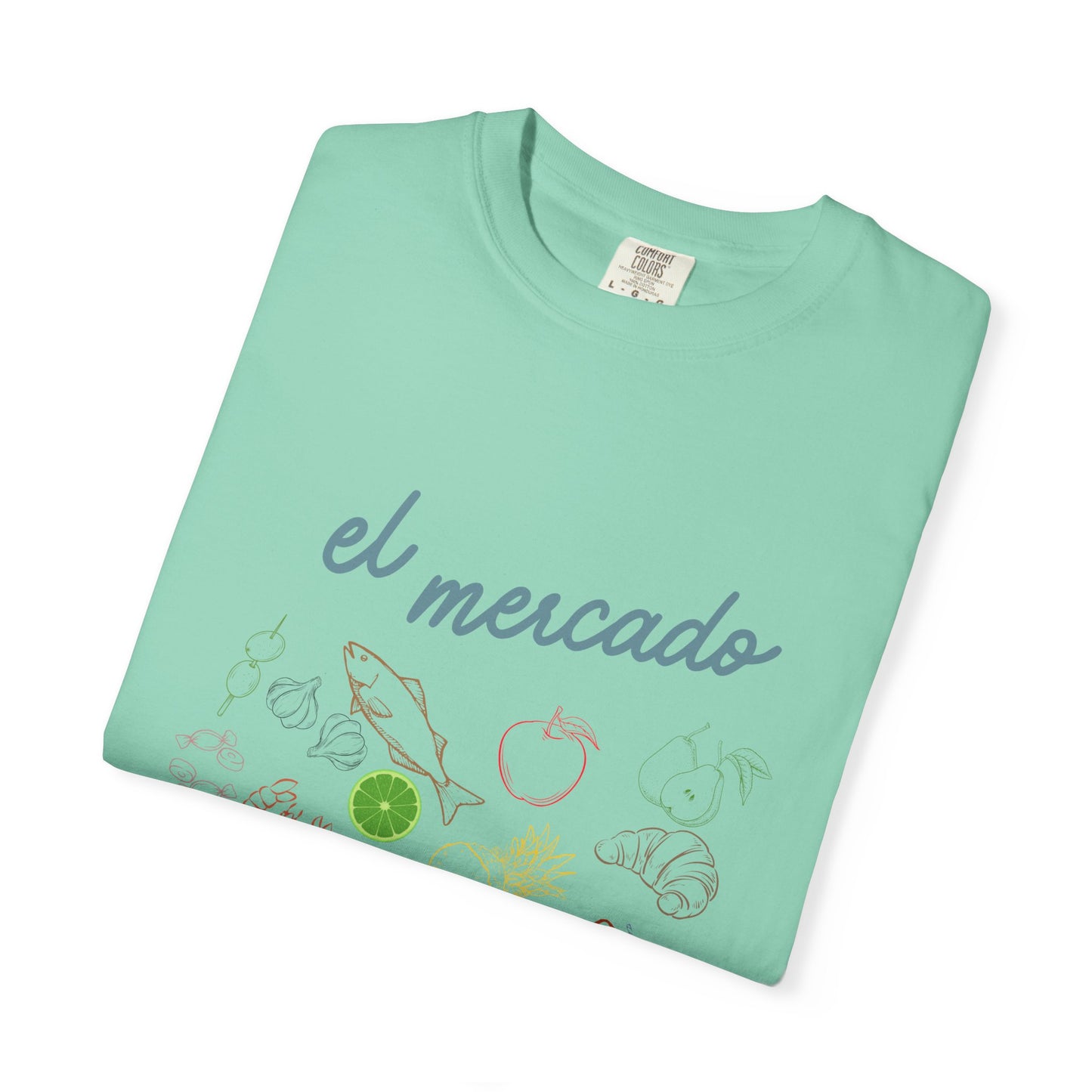 Whimsical Foodie T-Shirt - 'El Mercado' Graphic Design