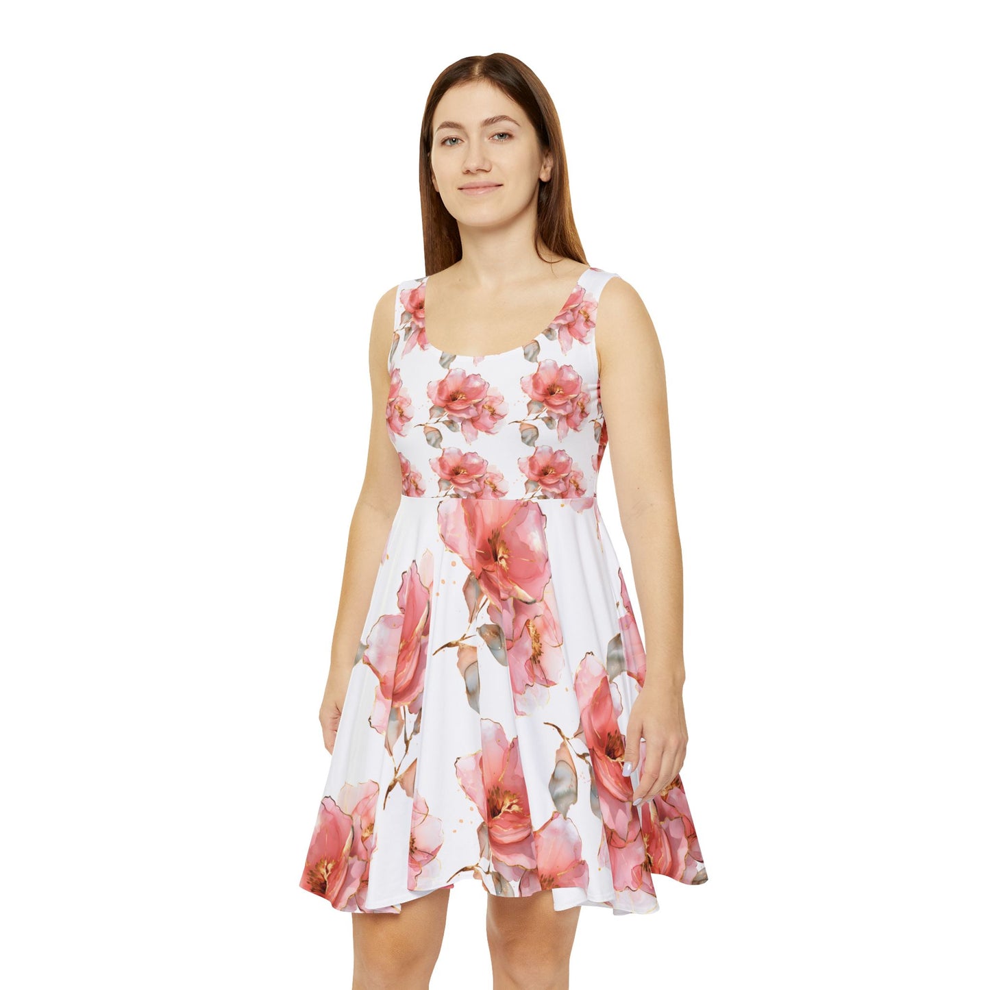 Floral Women's Skater Dress - Elegant Summer Outfit