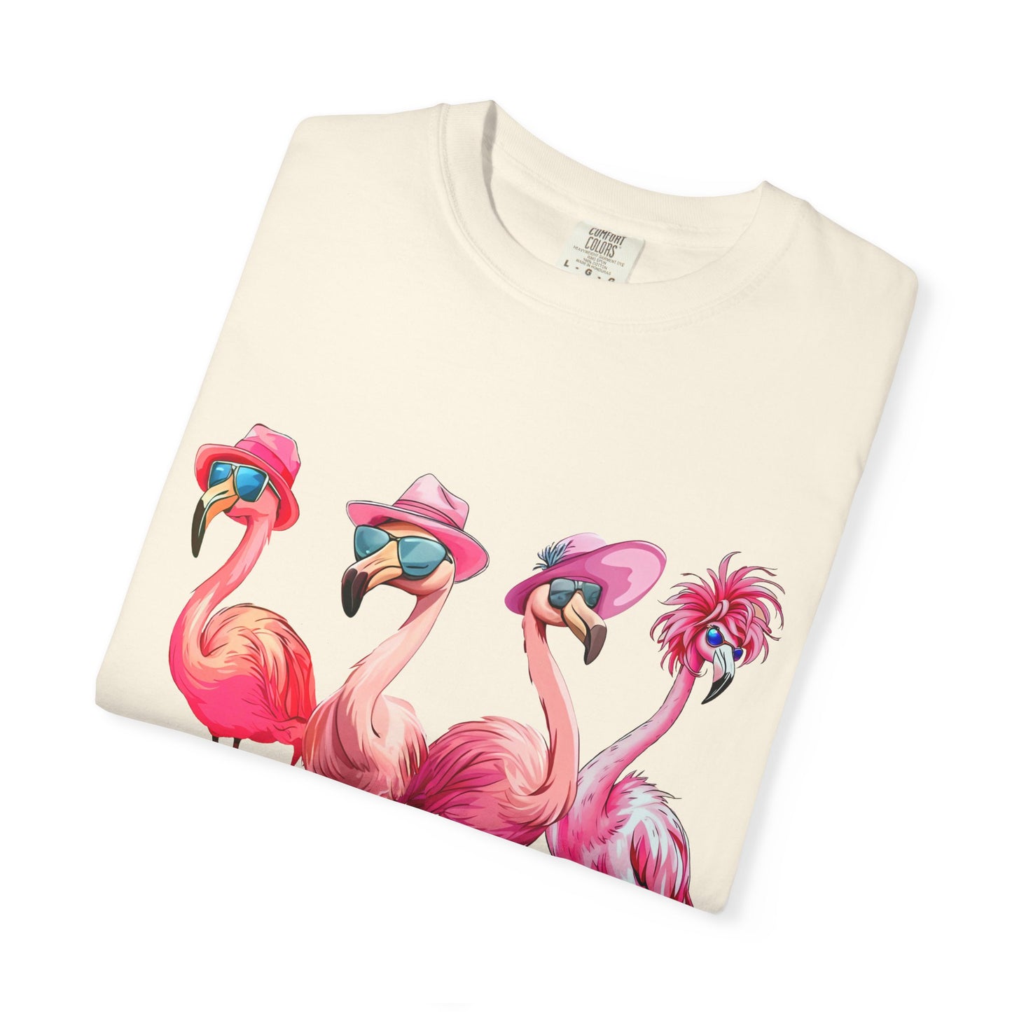 Hello Summer Flamingo T-Shirt - Garment-Dyed Tee for Beach Lovers