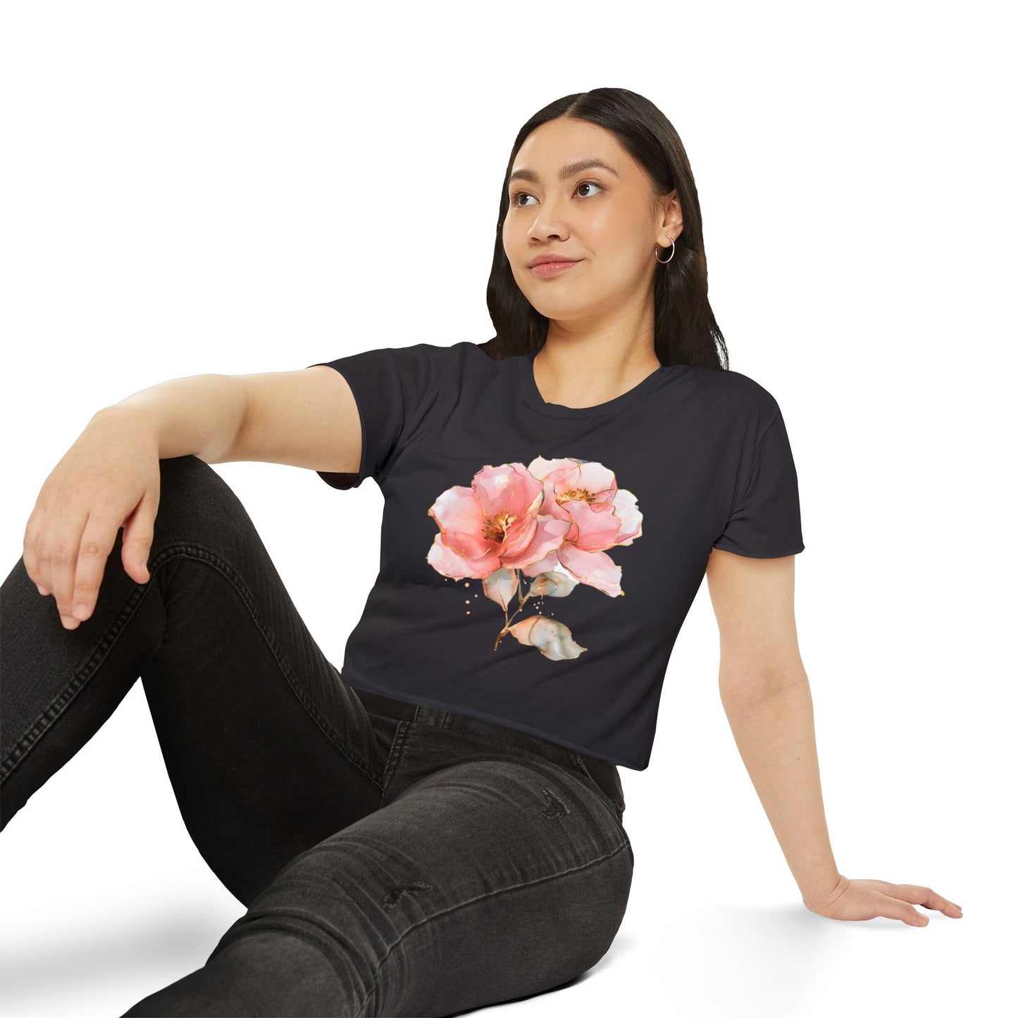 Floral Women's Festival Crop Top - Perfect for Summer Celebrations
