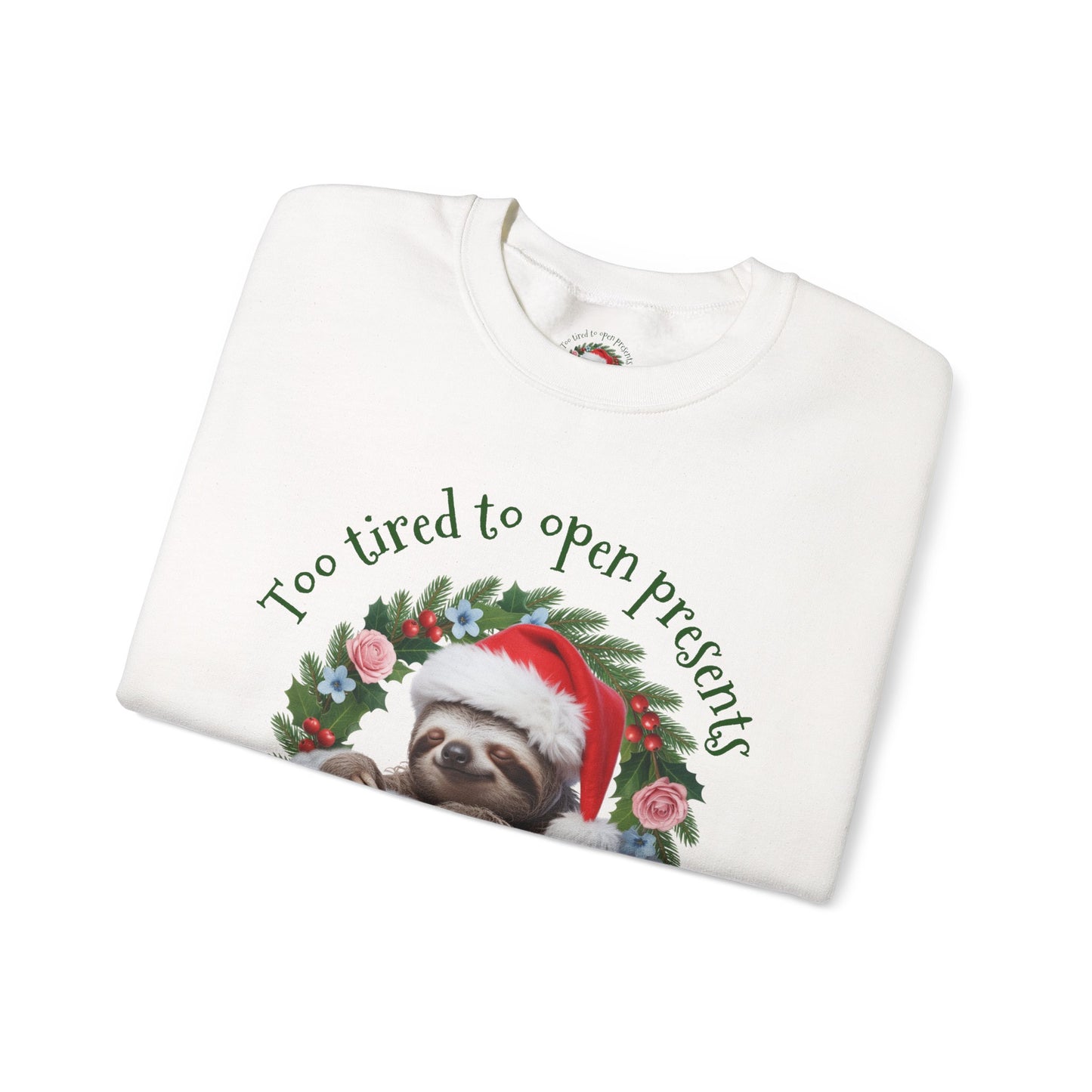 Personalized Cozy Holiday Sloth Sweatshirt – Funny Christmas Gift, Custom Name & Quote, Unisex Crewneck, Cute Sloth Winter Apparel