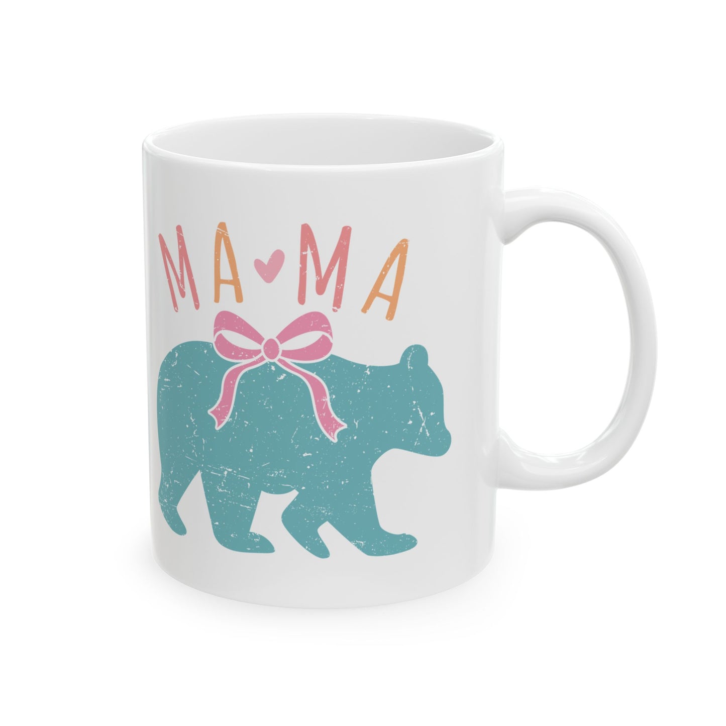 Mama Bear Ceramic Mug - Cute 11oz & 15oz Coffee Cup for Moms