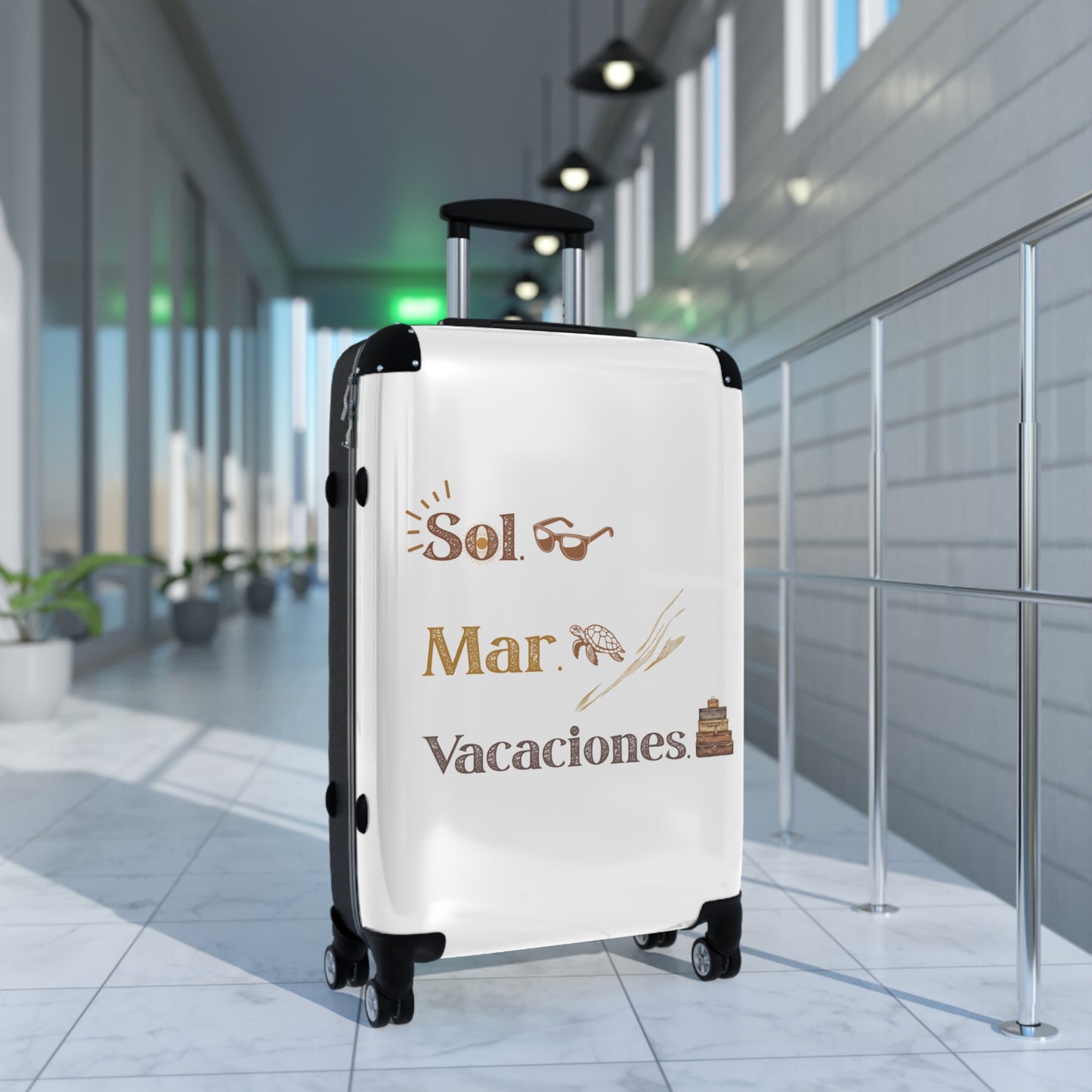 Stylish Travel Suitcase with Tropical Vibes - Perfect for Vacation Adventures!