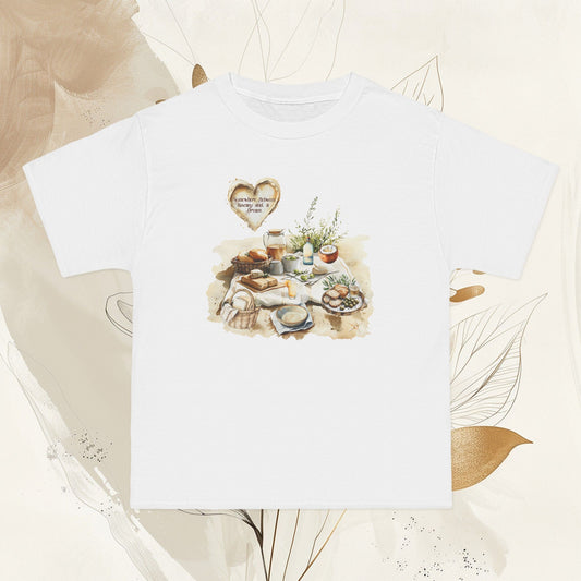 Custom Boho Tuscany Dream T-Shirt | Watercolor Picnic Art | Oversized Comfort Fit | Personalized Quote or Location | Front or Back Print