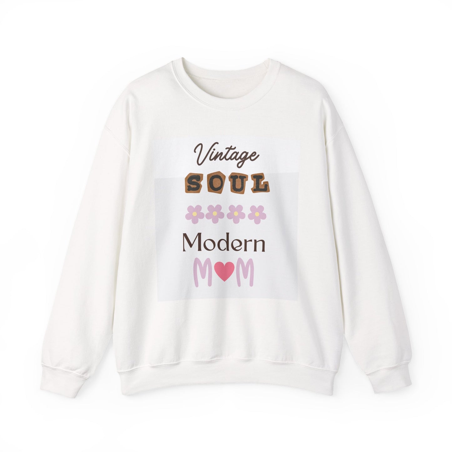 Vintage Soul Modern Mom Crewneck Sweatshirt | Unisex Heavy Blend™ | Cozy Gift for Moms