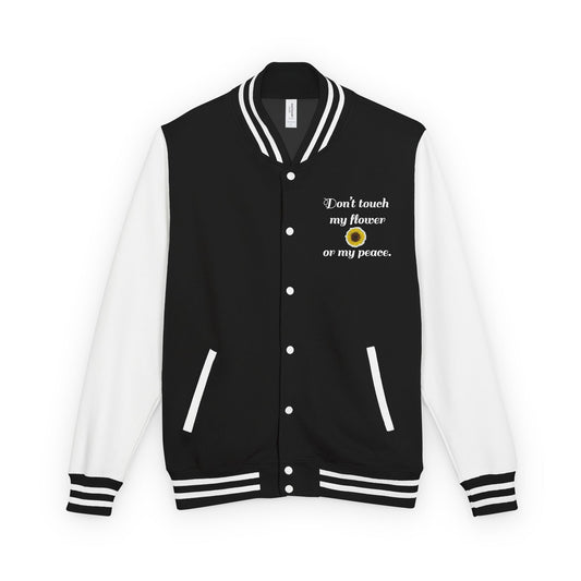 Unisex Letterman Jacket – Cute Cat & Sunflower Design | Trendy Fit | Perfect Gift for Teens & Cat Lovers