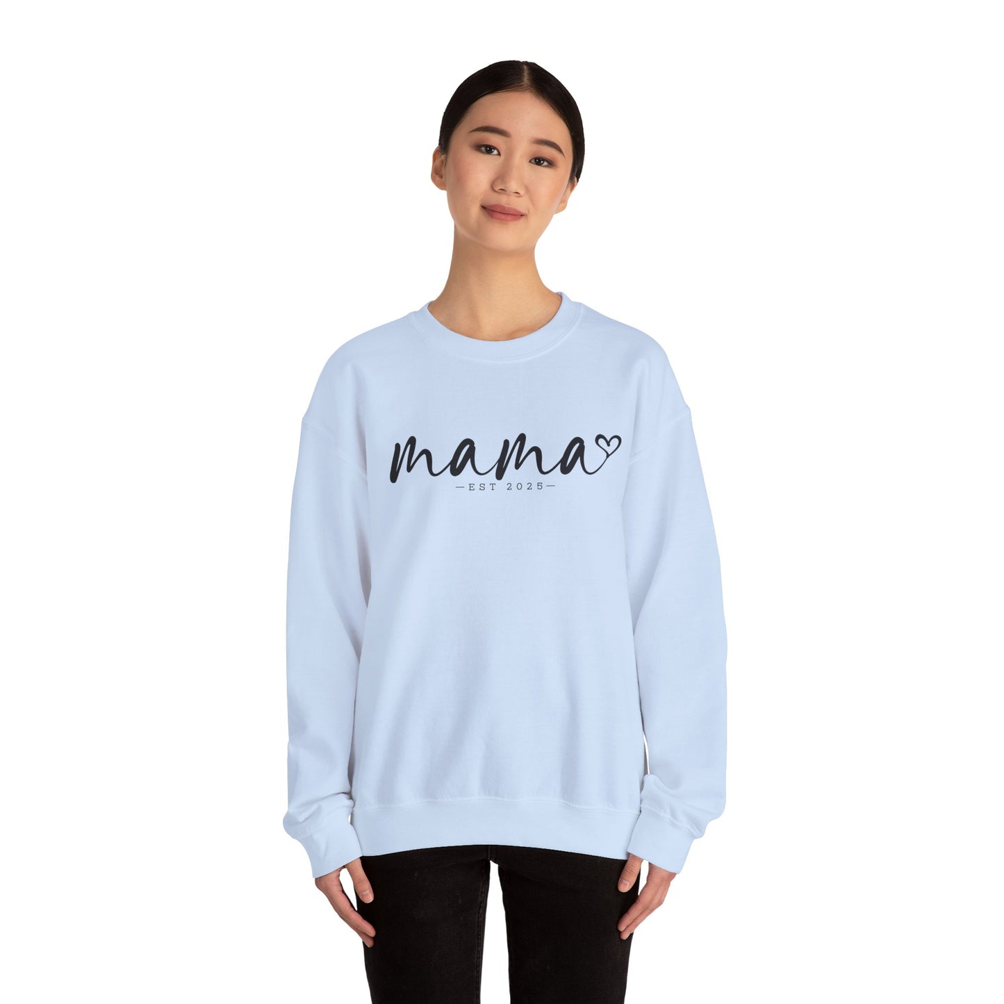 Mama Love Crewneck Sweatshirt - Heavy Blend, EST 2023, Perfect for Mother's Day and Everyday Comfort / Customisable