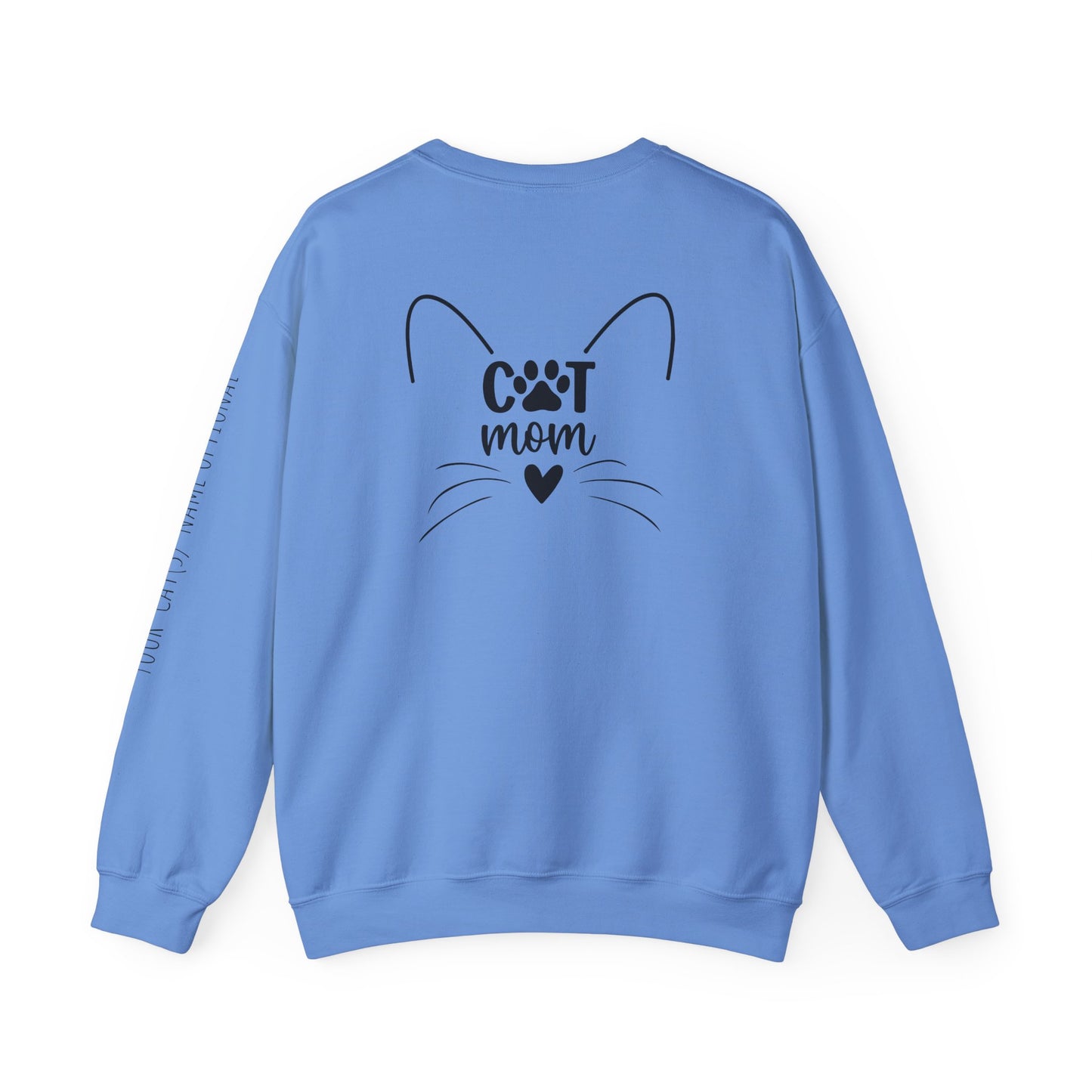 Funny Cat Mom Sweatshirt – “Hang On, Let Me Overthing This”, Personalized Cat Name Sleeve | Cozy Women’s Crewneck