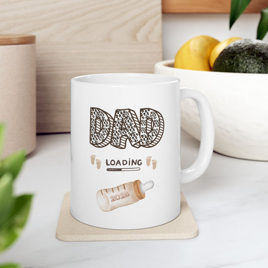 Cozy Ceramic Mug - Perfect for Coffee Lovers and New Dads