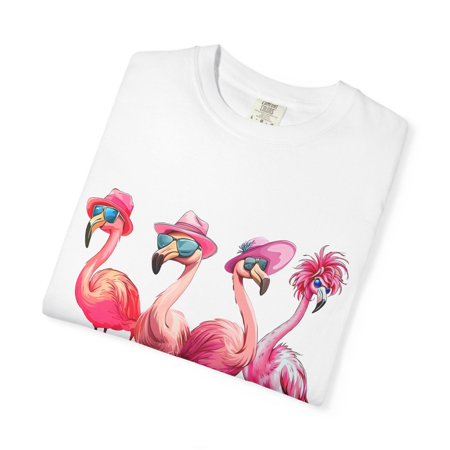Hello Summer Flamingo T-Shirt - Garment-Dyed Tee for Beach Lovers