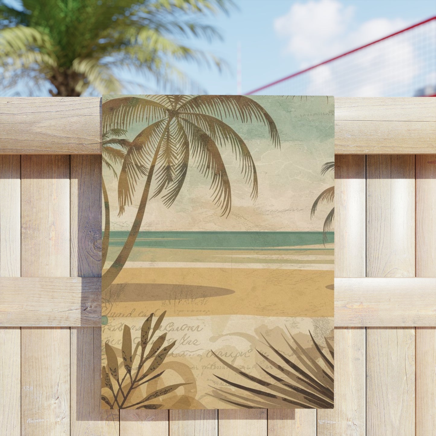 Tropical Oasis Beach  Vintage Towels - Perfect for Summer Vacations & Beach Days
