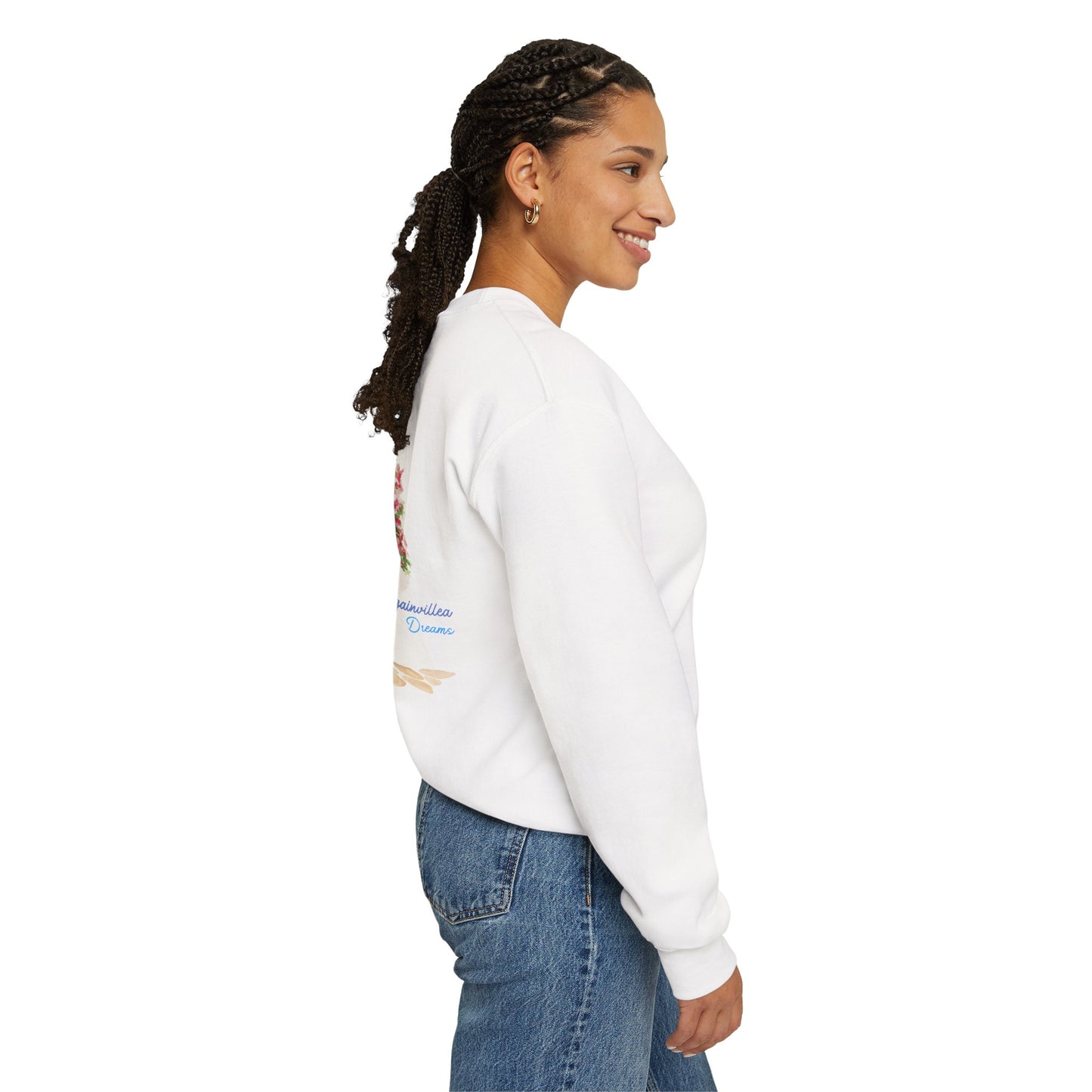 Bougainvillea Dream Sweatshirt – Cozy Girl Crewneck with Floral Design