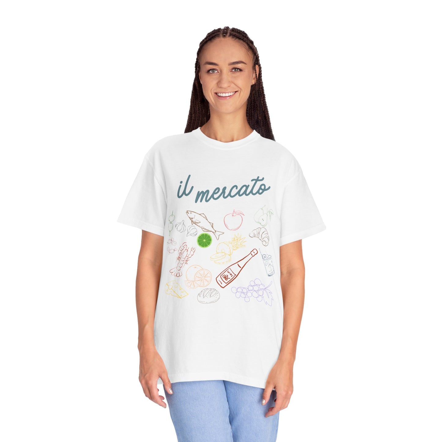 Il Mercato Garment-Dyed T-Shirt - Casual Foodie Tee