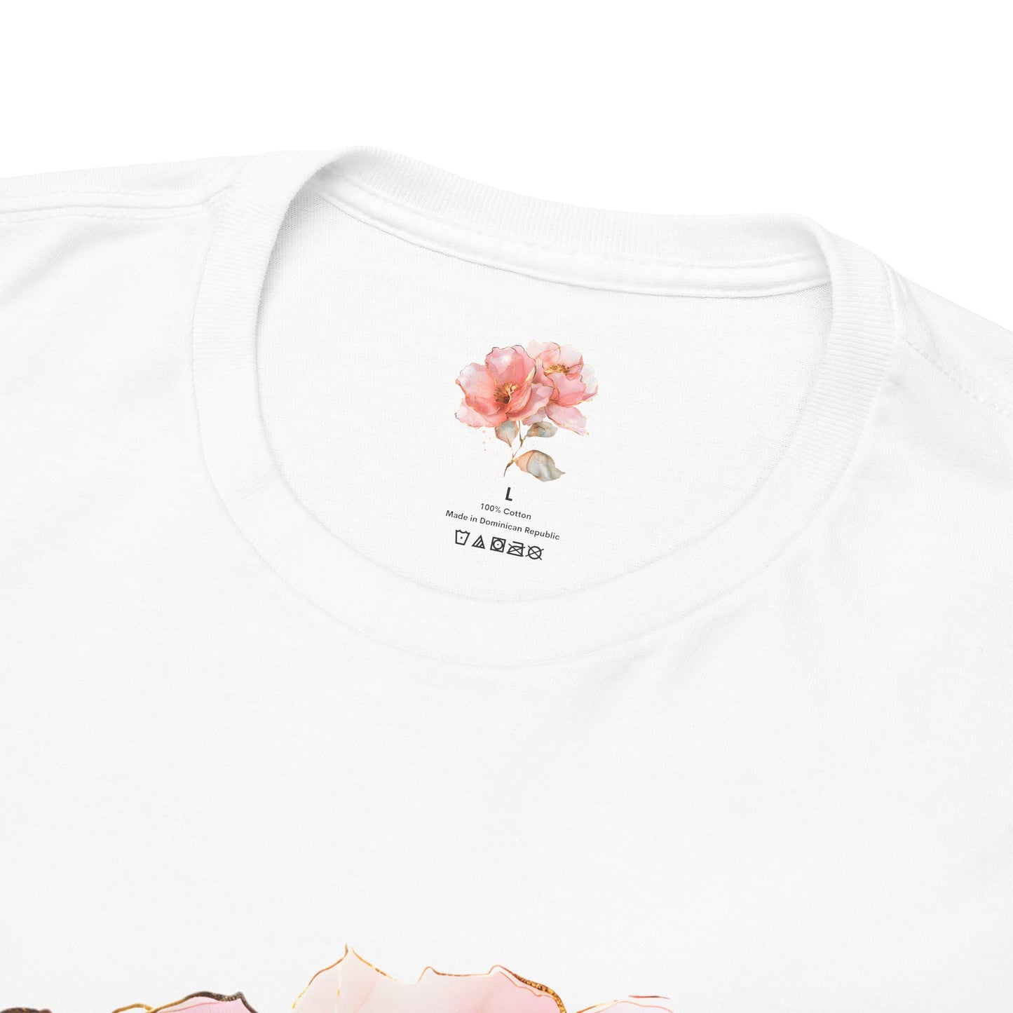Floral Unisex Heavy Cotton Tee | Cute Casual Shirt for Spring, Nature Lover Gift, Summer Outfit, Everyday Wear, Eco-Friendly Cotton Tee