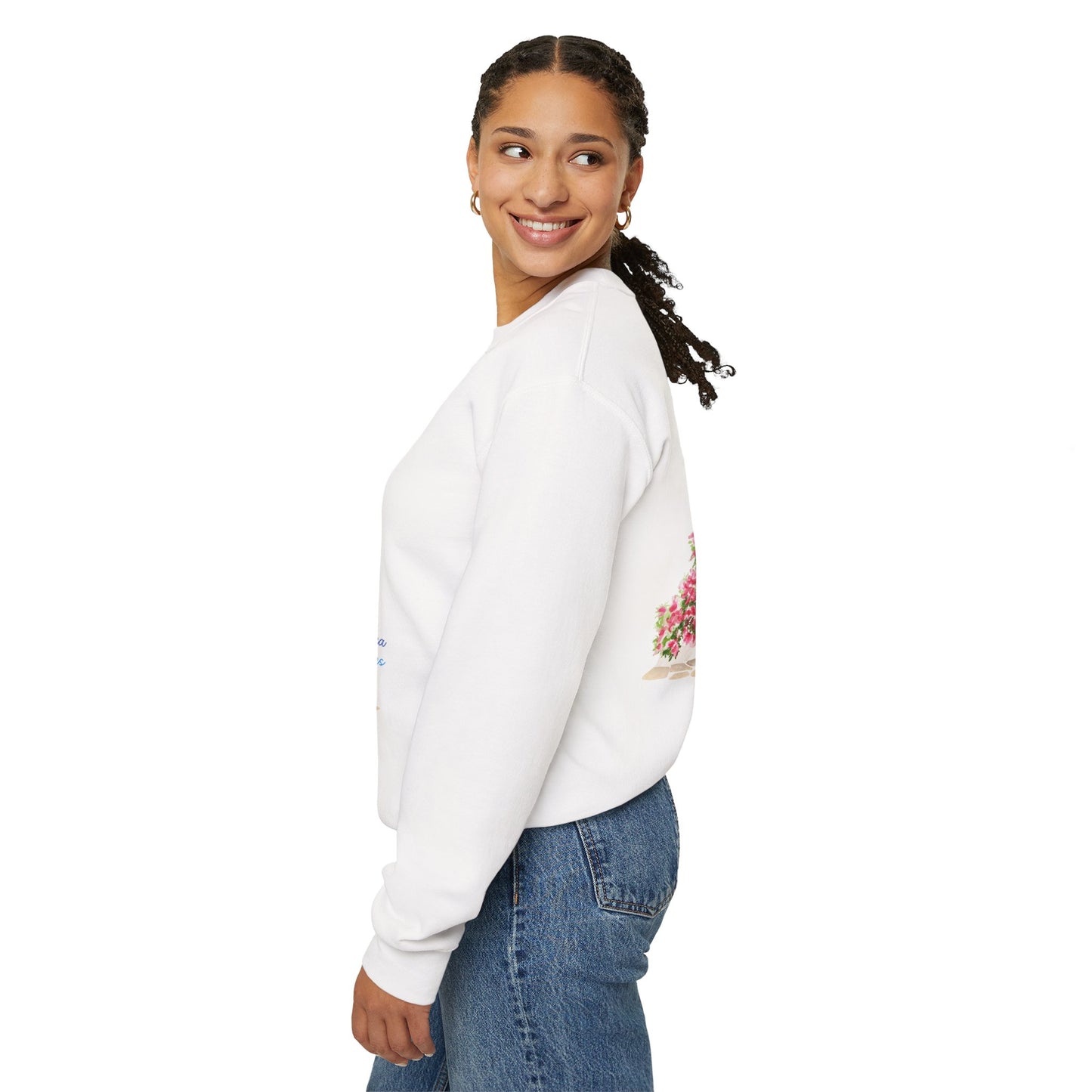 Bougainvillea Dream Sweatshirt – Cozy Girl Crewneck with Floral Design