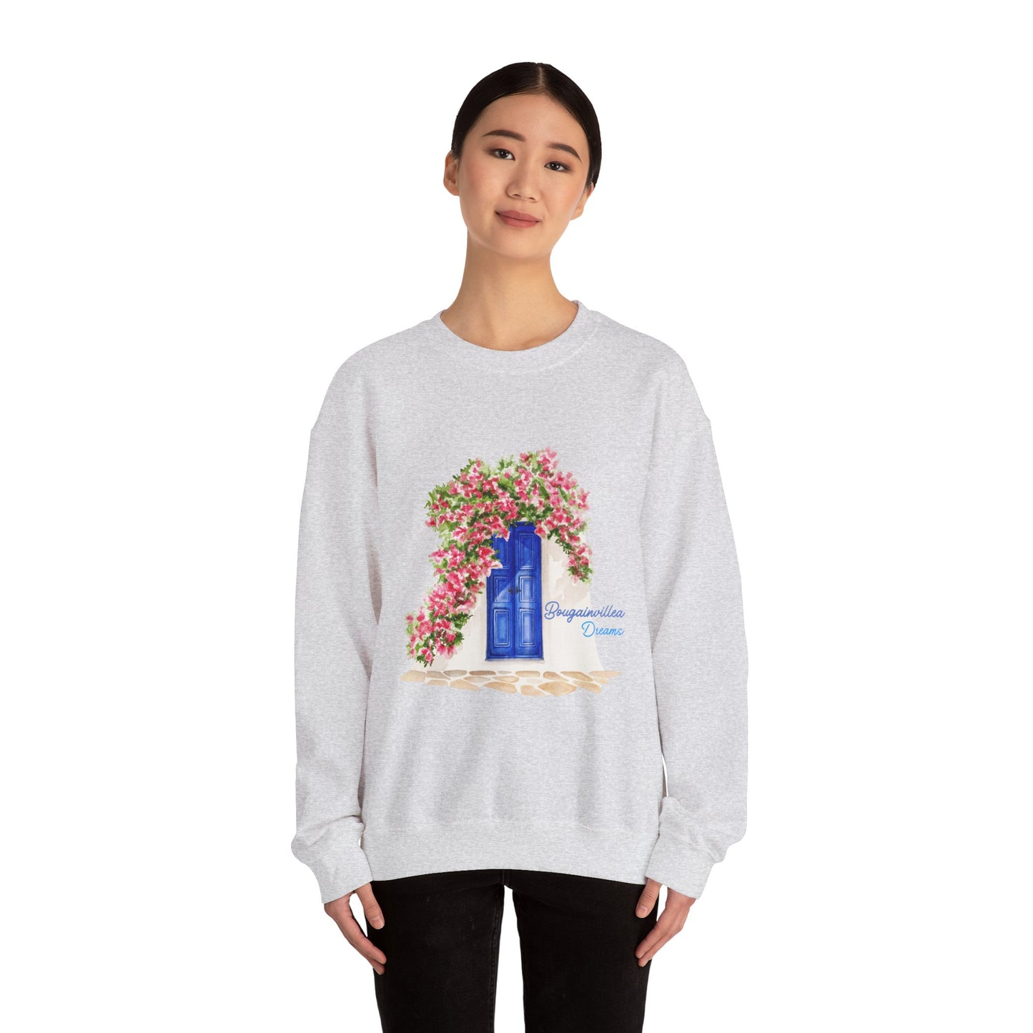 Bougainvillea Dream Sweatshirt – Cozy Girl Crewneck with Floral Design