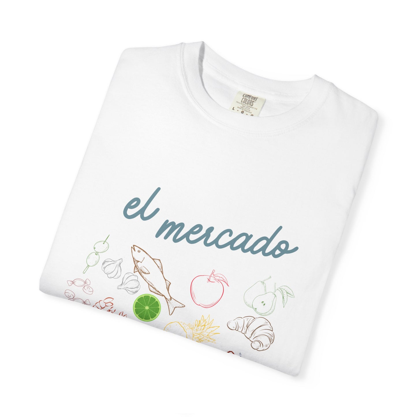 Whimsical Foodie T-Shirt - 'El Mercado' Graphic Design