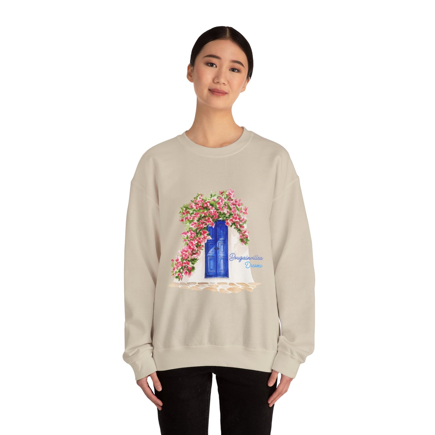 Bougainvillea Dream Sweatshirt – Cozy Girl Crewneck with Floral Design