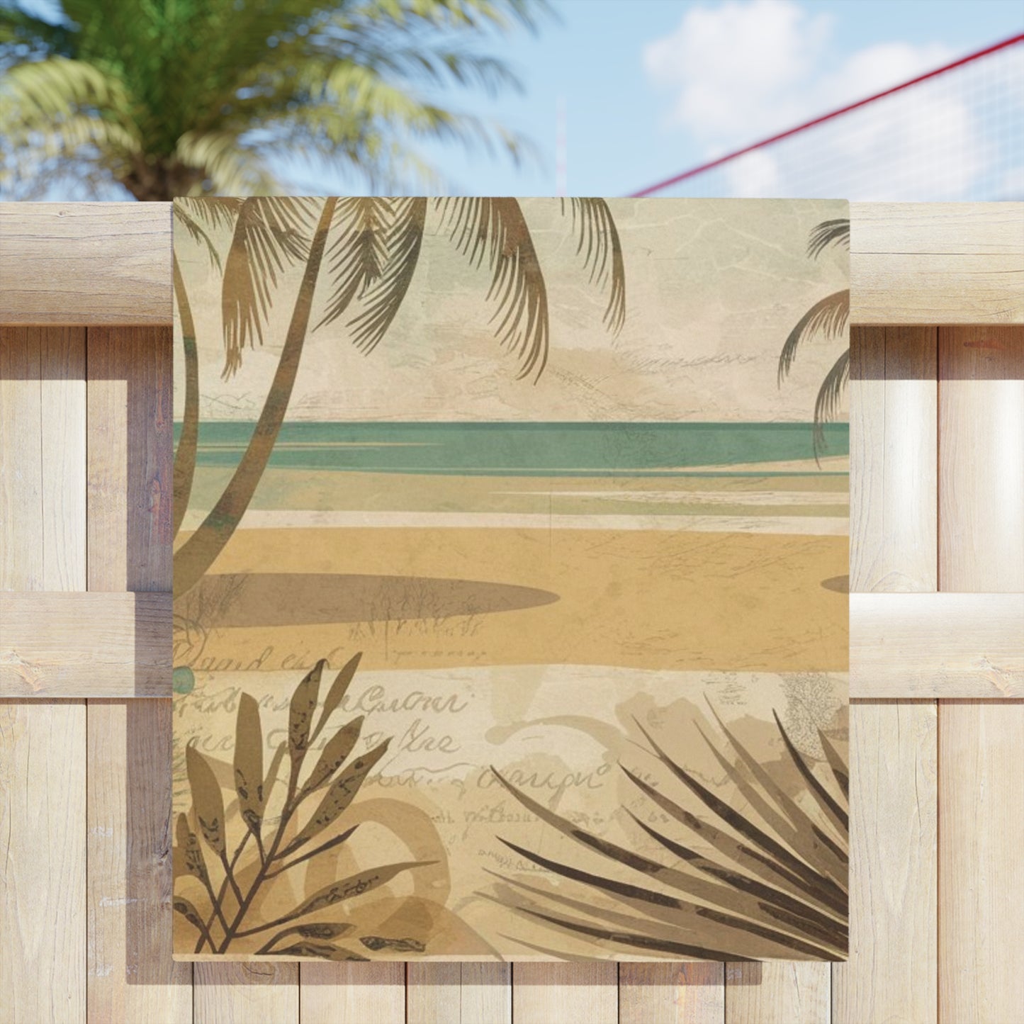 Tropical Oasis Beach  Vintage Towels - Perfect for Summer Vacations & Beach Days