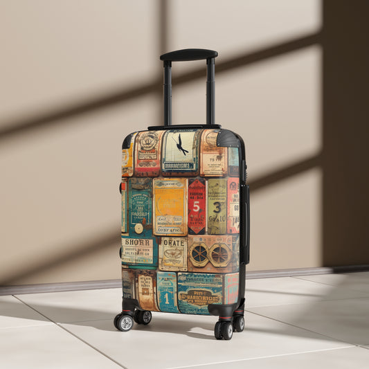Vintage Travel Suitcase - Perfect for Adventure Lovers, Gift for Travelers, Bohemian Luggage, Unique Design, Retro Style