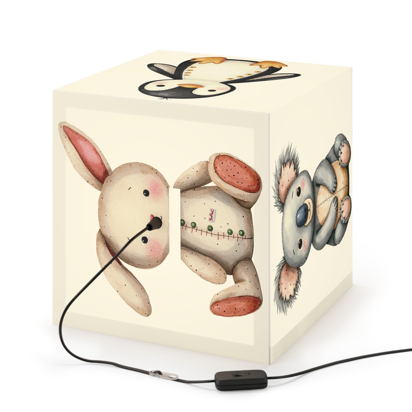 Cute Animals Light Cube Lamp - Kids' Room Decor
