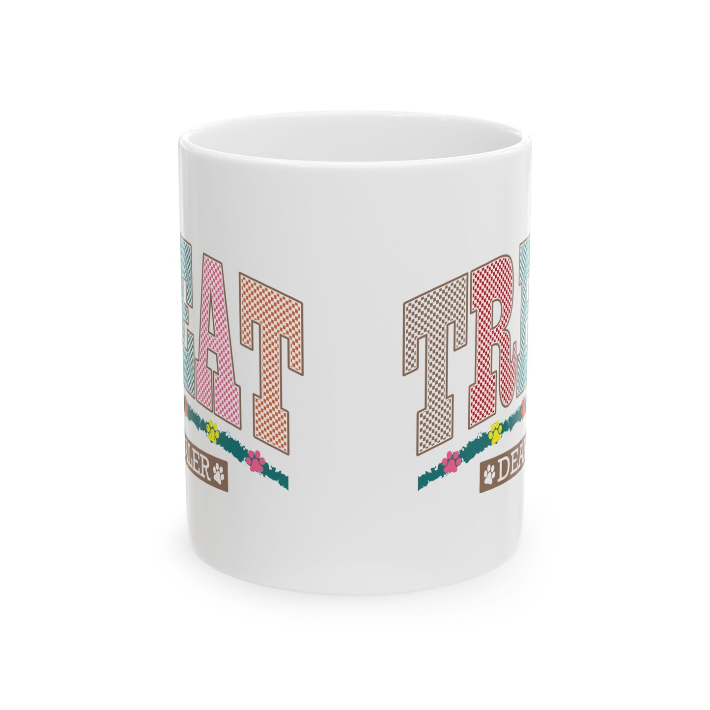 Great Treats Ceramic Coffee Mug - Fun Floral Design (11oz & 15oz)