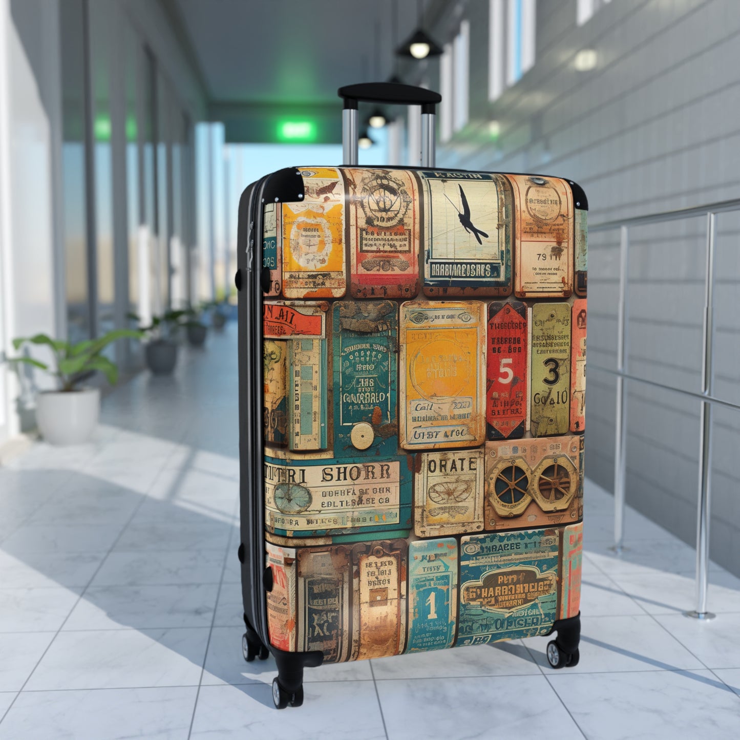Vintage Travel Suitcase - Perfect for Adventure Lovers, Gift for Travelers, Bohemian Luggage, Unique Design, Retro Style