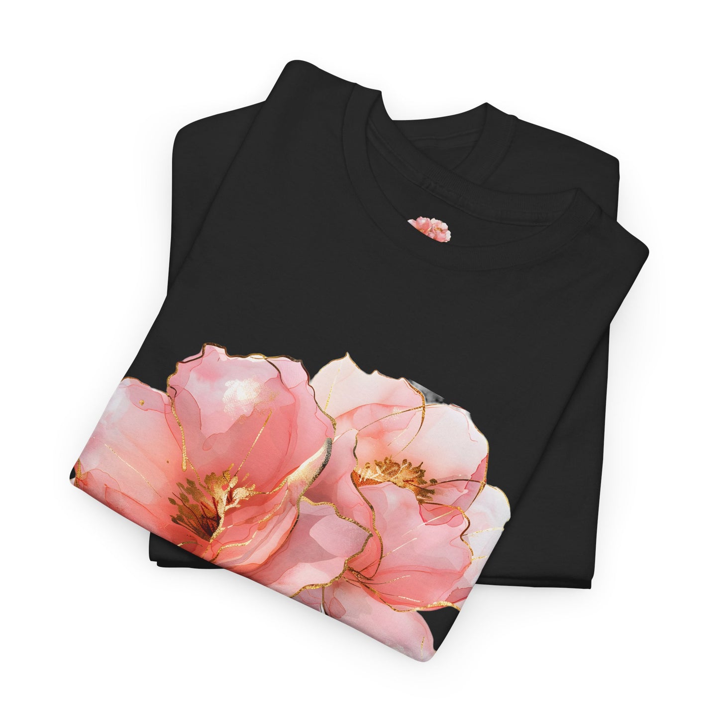 Floral Unisex Heavy Cotton Tee | Cute Casual Shirt for Spring, Nature Lover Gift, Summer Outfit, Everyday Wear, Eco-Friendly Cotton Tee