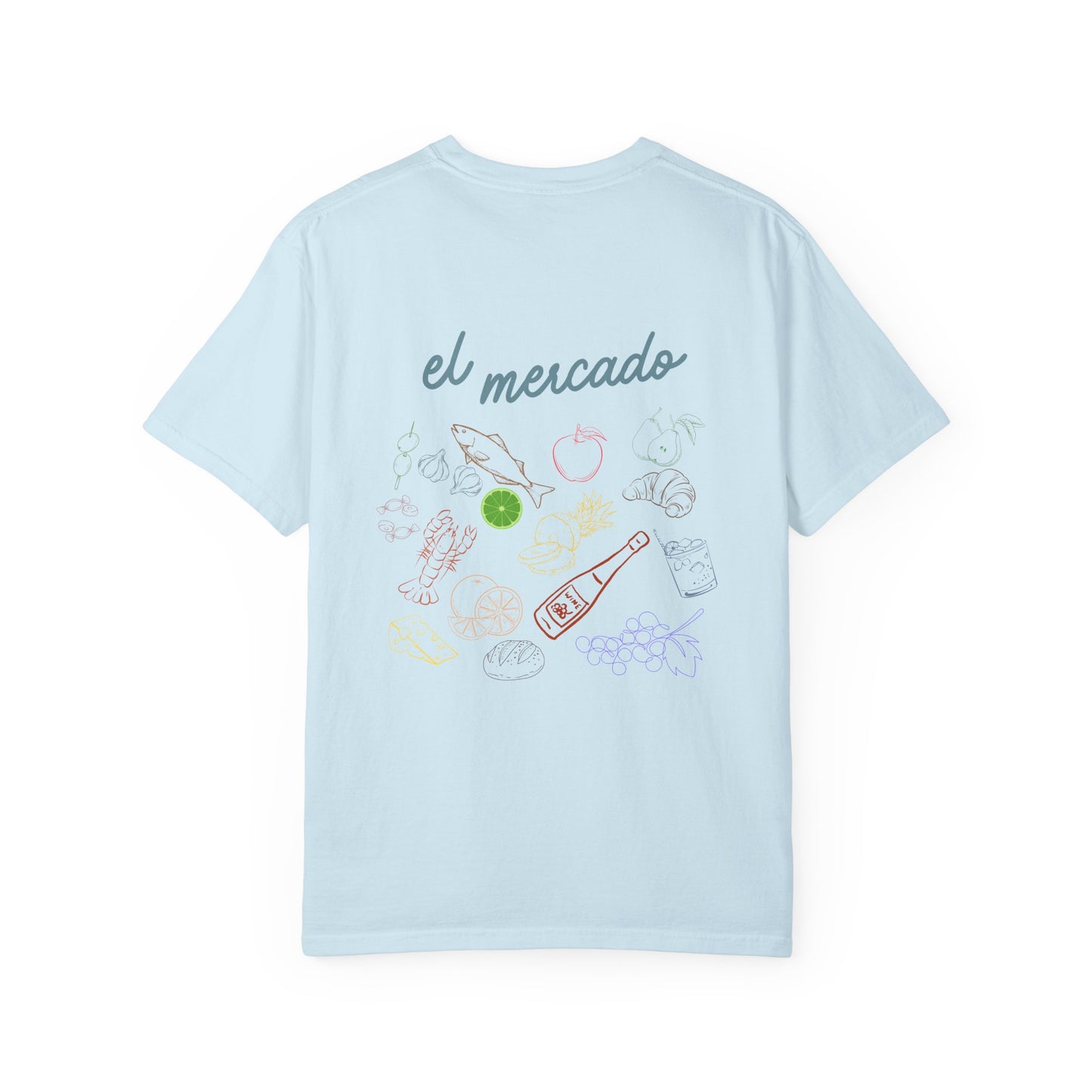 Whimsical Foodie T-Shirt - 'El Mercado' Graphic Design