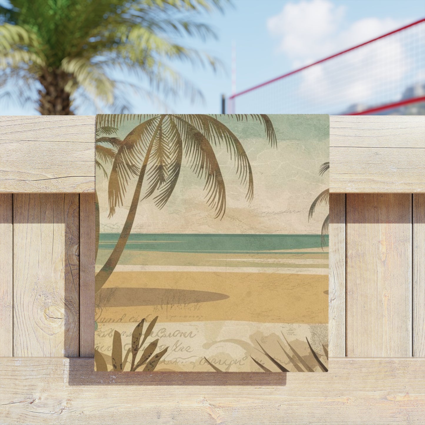 Tropical Oasis Beach  Vintage Towels - Perfect for Summer Vacations & Beach Days
