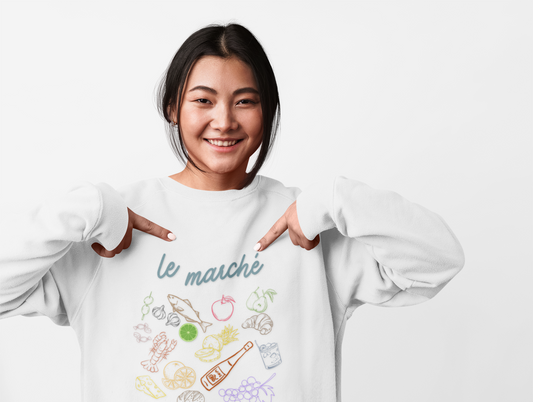 Le Marché Crewneck Sweatshirt - Cozy & Stylish for Market Lovers