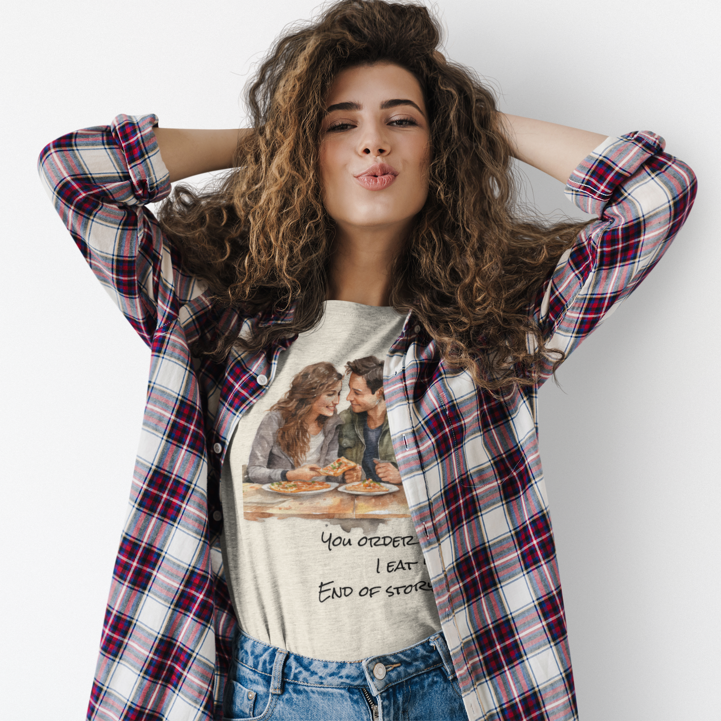 Funny Women's T-Shirt, His Food Tastes Better, Cute Girlfriend Tee for Food Lovers