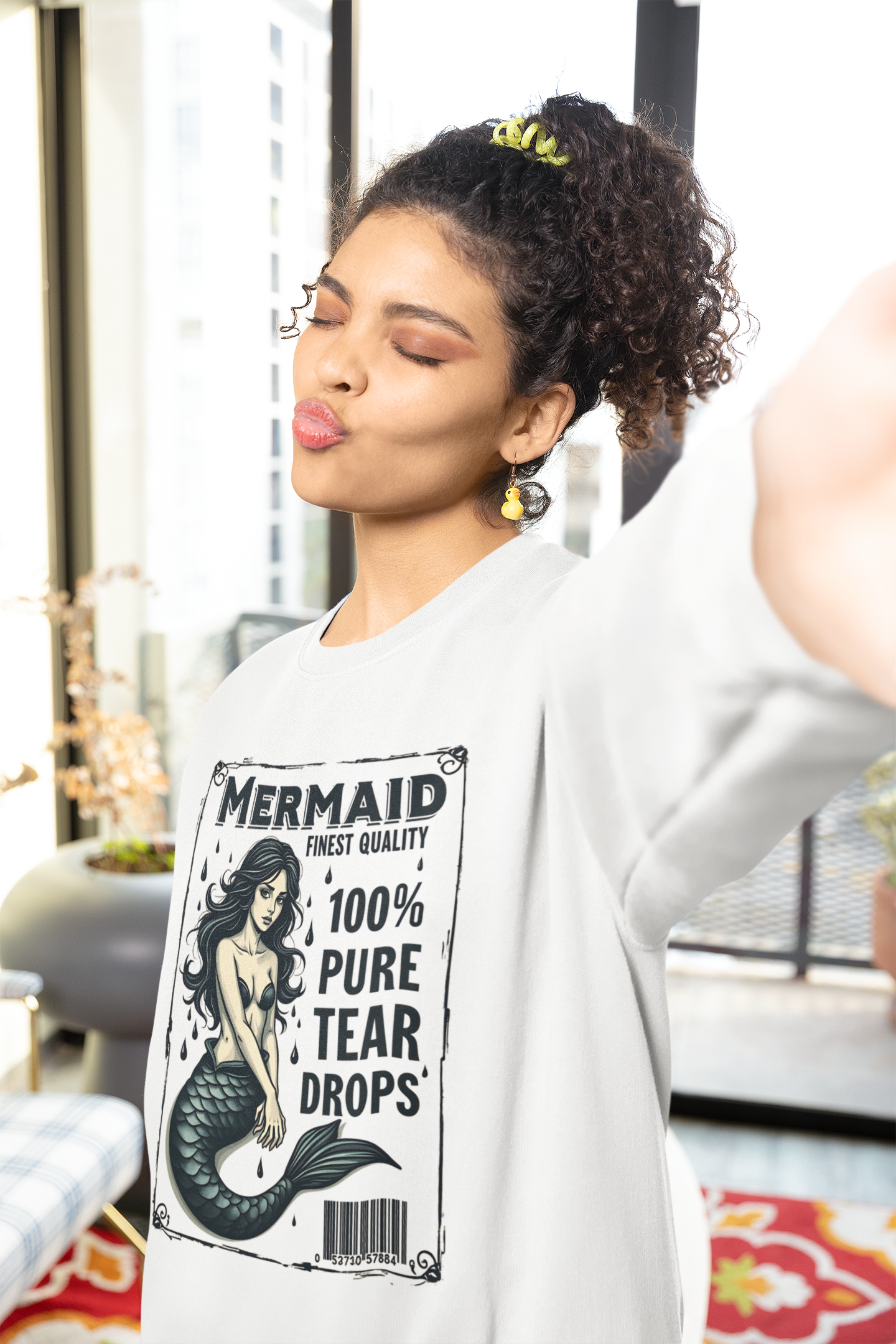 Pure Teardrops Mermaid Sweatshirt | Cool Unisex Design & Comfort