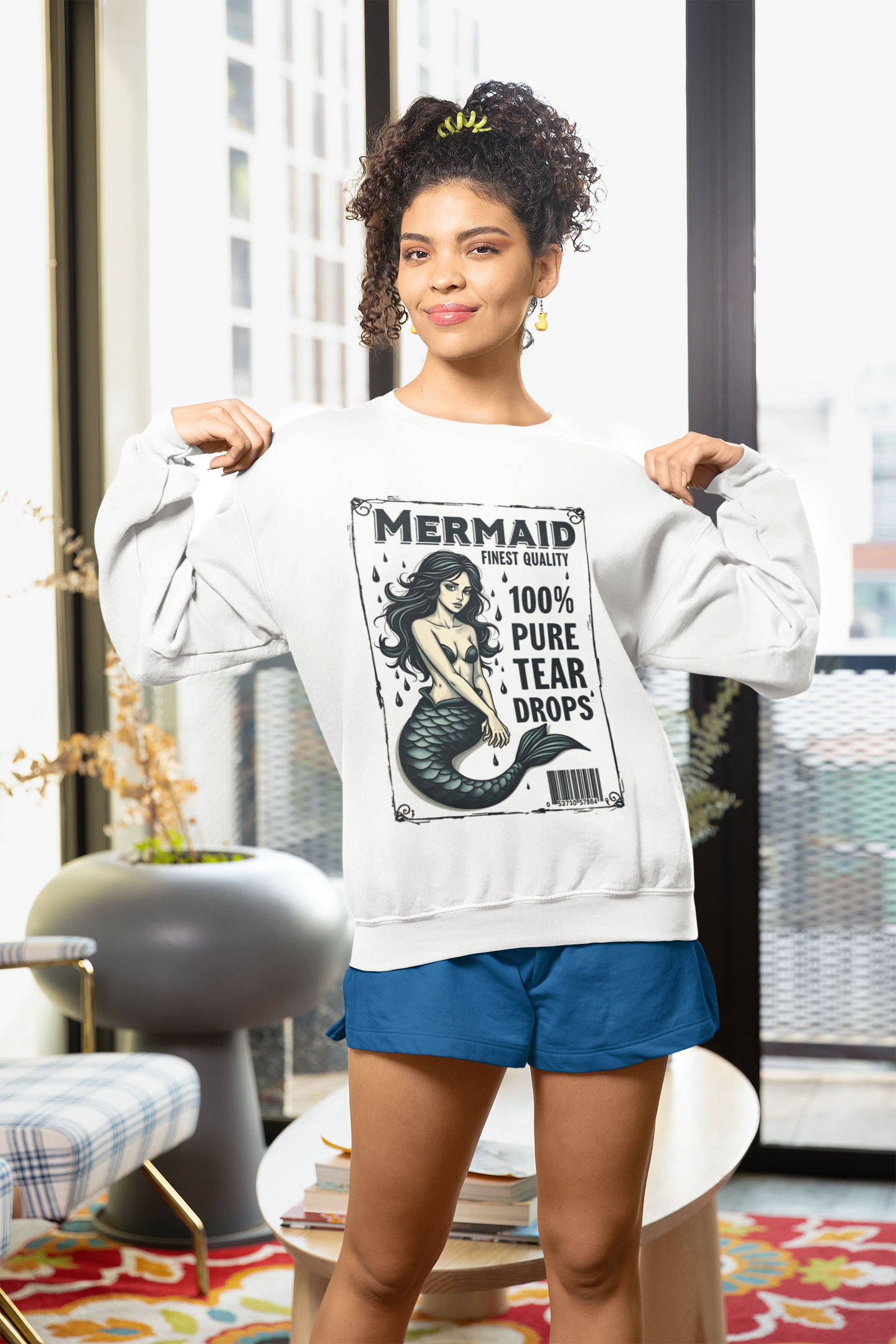 Pure Teardrops Mermaid Sweatshirt | Cool Unisex Design & Comfort