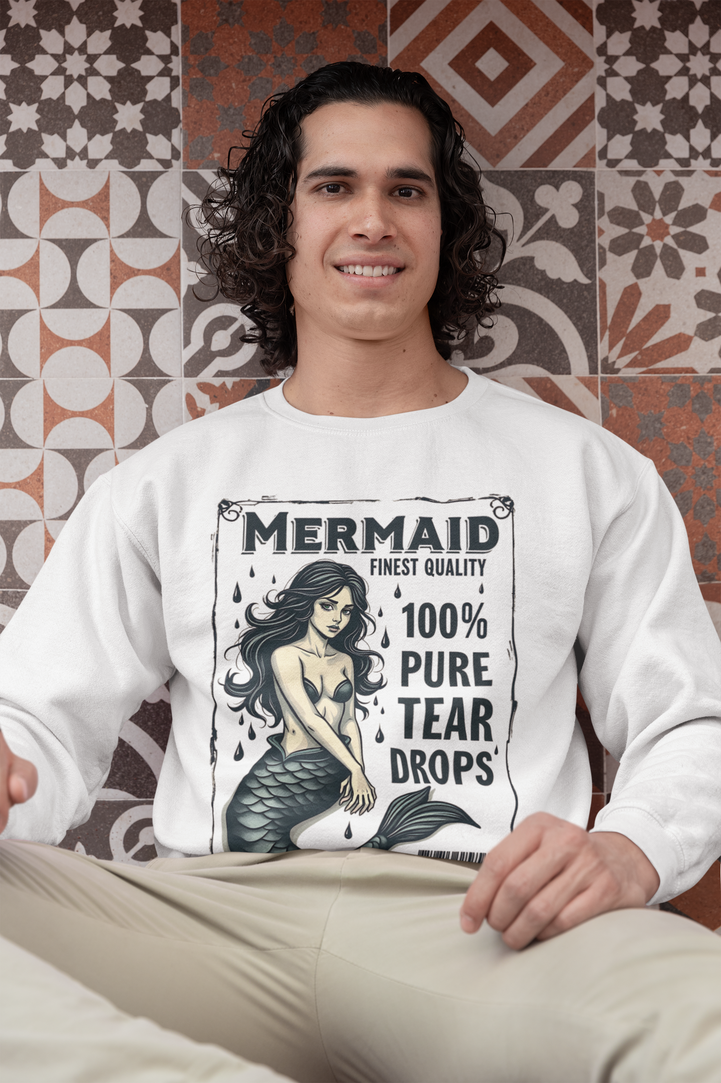 Pure Teardrops Mermaid Sweatshirt | Cool Unisex Design & Comfort